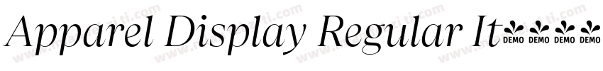 Apparel Display Regular It字体转换